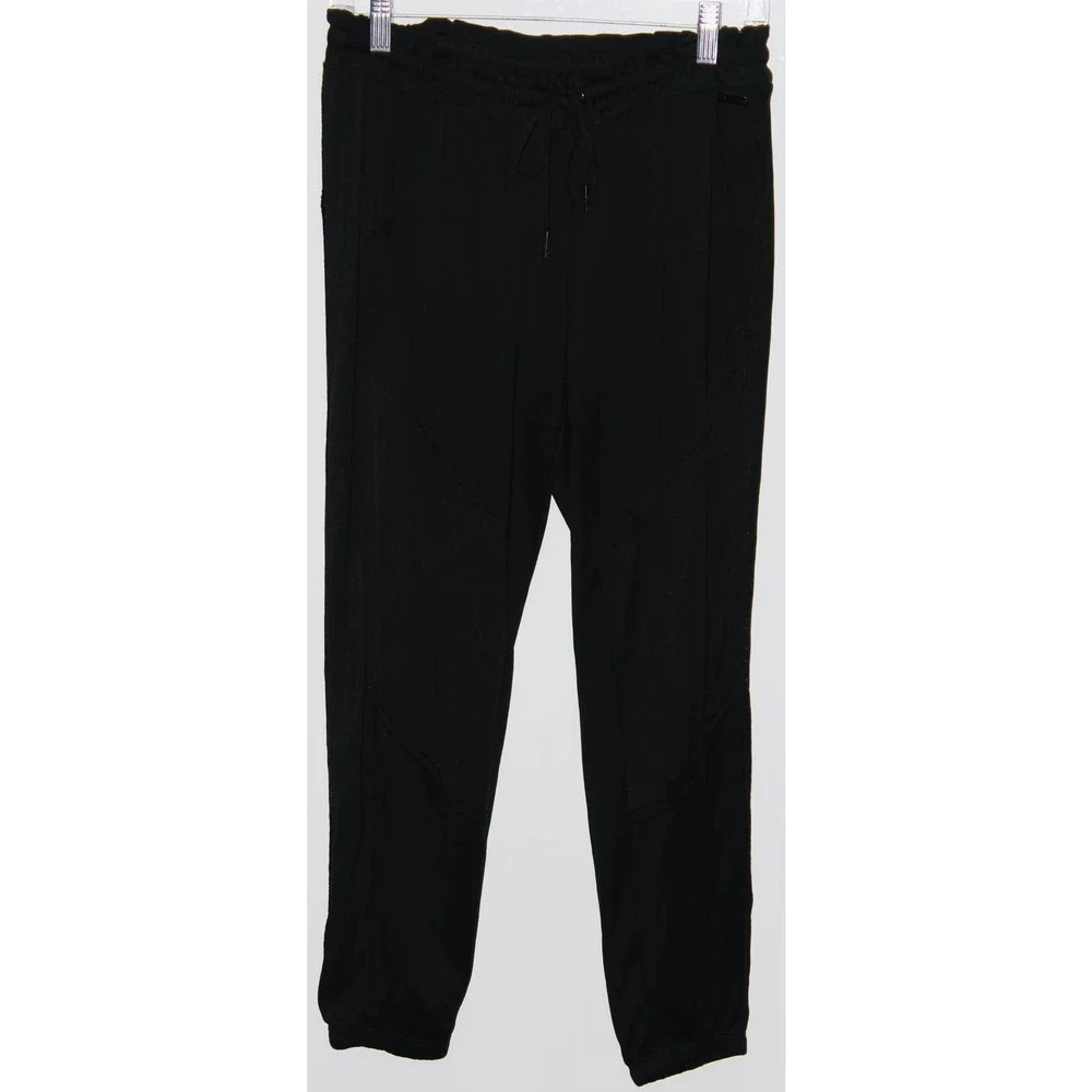 Womens Betsey Johnson Black Casual Athletic Full Length Leggings Joggers Pants S